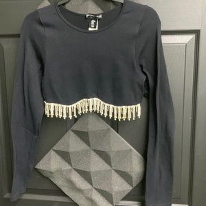 Sincerely Jules Black top with sequins NEW!